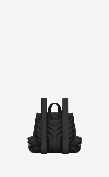 SAINT LAURENT Monogramme Loulou Woman Small LOULOU Backpack in Black "Y" Matelassé Leather b_V4